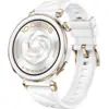 Image de HUAWEI WATCH GT 5 Pro 42mm / Boîtier en céramique nanocristalline / Bracelet en fluoroélastomère blanc / GPS / ECG / Bluetooth 5.2 / Montre Connectéeé/ Fonctionne avec iOS et Android