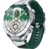 Image de HUAWEI WATCH Ultimate 2 47.8mm / Métal liquide à base de zirconium / Bracelet en fluoroélastomère vert et blanc/ Appels eSIM / GPS / ECG / Montre connectée / Fonctionne avec iOS et Android