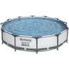 Image de Bestway Steel Pro Max Frame Kit Piscine Ronde avec Pompe à Filtre Ø 366 x 76 cm Gris Clair