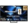 Image de Hisense 75U7SE TV Mini-LED 4K 75" (189 cm) - 2026 - QLED, 144Hz, Pic 1400 Nits, 320 Zones, Dalle ADS Wide View, IMAX Enhanced, Game Mode Pro, HDMI 2.1.