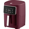 Image de BERGNER MAROON - Friteuse à air 1800W 6.9L - 8 programmes de cuisson - Minuterie jusqu'à 30 min - Contrôle de la température 80-200°C - Revêtement Ceratech - Finition mate - Avec panier grill
