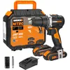 Image de WORX Perceuse Visseuse sans Fil Brushless 20V WX102, Compacte et légère, Couple 60Nm, Mandrin 13mm, 2 vitesses, Lumière LED, Vissage et Dévissage, Livrée avec 2 Batteries 2Ah et Chargeur rapide