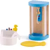 Image de Jouet Hape - Meubles Salle de Bain en Bois pour Maison de Poupée - Accessoire pour Salle de Bain : Douche, Baignoire, Toilette, Tapis de Bain - Jouet pour Enfant à partir de 3 Ans - Coffret 7 Pièces