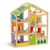 Image de Hape Grande Maison De Poupée En Bois Avec Meubles Et Poupée