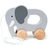 Image de Hape Éléphant Jouet en Bois 1 an à Tirer - Dès 12 Mois - pour Motricité, Imagination & Dextérité de l'enfant - Jouet à Tirer et Pousser Conforme aux Normes de Sécurité - Adapté aux Petites Mains