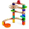 Image de Hape Circuit à Billes en Bois Cliffhanger Quadrilla - Super Kit de 94 Pièces, Étages et Tourbillon - Jeu de Construction en Bois pour Enfant - Jeux de Parcours pour Les 4 Ans et Plus, Fille, Garçon