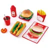 Image de Hape Set de Fast-Food   Jeu d’Imitation avec Burger, Hot-Dog, Frites et Soda