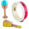 Image de Jouet Hape - Ensemble de Percussions Junior - Ensemble Instruments de Musique en Bois pour Bébé : Tambourin, Maraca, Mailloche - 1 an et Plus - Instruments à Percussion pour Enfants et Bébé