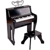 Image de Hape Piano Électronique Noir avec Apprentissage Interactif - Piano en Bois 25 Touches - Pupitre et Tabouret Inclus - Jouet Musical Éducatif pour Enfants dès 3 Ans