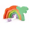 Image de Hape - Jouet Bébé Blocs à Empiler Éléphant Safari - Enfants 2 Ans et Plus - 7 Pièces Couleurs Différentes À Empiler - pour la Motricité Fine, La Reconnaissance des Couleurs & des Formes