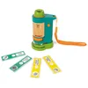 Image de Hape Microscope pour Enfants Scientifique - Microscope Portable en Bambou Adapté aux Enfants de 4 Ans et Plus - Grossissement Entre 60 et 120x - Éclairage LED Intégré - Explorateur Découverte