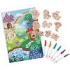 Image de Hape Coffret Artistique Aimants Féeriques à Colorier- Enfants de 4 Ans et Plus - pour Motricité Fine, Créativité, Imagination - 1 Poster, 6 Marqueurs à Paillettes, 10 Aimants en Bois Inclus