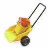 Image de Hape Chariot de Chantier et Accessoires pour la Plage Dès 3 Ans - pour Plage, Bac à Sable, Terrain de Jeu - Camion Benne, Bulldozer, Panneau de Construction - Empilable, Facile pour Petites Mains