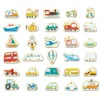 Image de Hape Magnets Moyens de Transport - Enfant +1 an, 30 Aimants Magnétiques Véhicules Classiques - Motricité Fine, Jeu Educatif Enfants - Langage, Frigo, Tableau Magnétique - Apprentissage Transport