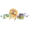 Image de Hape Puzzle Bois Lumineux sur Chevalet 4 Saisons - Jeu Éducatif pour Enfants - 3 à 6 Ans - Puzzle Multiples 10, 12, 16 et 18 pièces - Jouet en Bois avec Chevalet - Brille dans Le Noir
