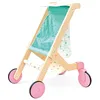 Image de Hape Poussette de poupée « Sweet Walks » en Bois - Poussette de poupée - Poussette Robuste avec revêtement en Tissu - Jouet pour poupées et Ours en Peluche - pour Enfants à partir de 24 Mois