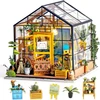 Image de Robotime Rolife Maison de poupée DIY Cathy’s Flower House - 23,6 x 17,8 x 18 cm - 1 Pièce, décoration à la maison, décoration d’étagère,Cadeaux artisanaux pour adultes et adolescents,Jouets éducatifs