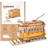 Image de Robotime Rolife Maquette de tramway en bois 3D pour adultes, kit de loisirs créatifs, décoration à la maison, décoration d’étagère,Cadeaux artisanaux pour adultes et adolescents,Jouets éducatifs