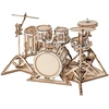 Image de Robotime Rolife puzzles 3D en bois pour adultes - Kit de batterie, instrument de musique à assembler, cadeau, décoration à la maison, décoration d’étagère,Cadeaux artisanaux pour adultes et adolescents,Jouets éducatifs