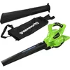 Image de Greenworks 40V Aspirateur Souffleur Sans fil de Feuilles à Batterie avec Moteur Sans Balais, 280 km/h, 9,63 m³/min, Sac de Mulching 45L SANS Batterie Ni Chargeur, Garantie 3 Ans GD40BV