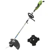 Image de Greenworks Débroussailleuse à Fil Électrique 230V, Moteur Électrique 40cm Largeur de Coupe 2mm Fil, Tête d'Alimentation par Frappe au Sol Semi - Automatique GST1246