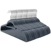 Image de SONGMICS Cintres en velours, lot de 100, antidérapants, épaisseur 0,6 cm, gain de place, crochet pivotant à 360°, longueur 43,5 cm, pour manteaux, chemises, robes, pantalons, Gris foncé CRF100VX
