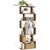 Image de VASAGLE Bibliothèque, Étagère à 6 Niveaux, 24 x 70 x 191,6 cm, Meuble de Rangement, Cloison Séparateur, pour Salon, Chambre, Bureau, Marron Rustique LBC61BX