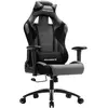 Image de SONGMICS Chaise Gamer Fauteuil de Bureau Racing, Noir/Gris, 70 X 63 X (128-138) cm