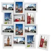 Image de SONGMICS Cadre Photo Pêle-mêle, Mural Capacité de 12 Photos de 10 x 15 cm +1 Cadre Photo sur Table Offert MDF, Cadeau Noel, Nécessite Assemblage, Blanc RPF112W