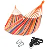 Image de SONGMICS Hamac, 210 x 150 cm, double, charge 300 kg, pour terrasse, balcon, jardin, extérieur, camping, avec sac de transport, sangles et mousquetons, Multicolore arc-en-ciel GDC15C