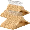 Image de SONGMICS Cintre Bois, Lot de 50, avec Encoches Antiglisse