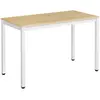 Image de VASAGLE Table de Bar, Table de Cuisine, Montage Facile, 60 x 120 x 75 cm, pour Salle à Manger, Couleur Boisée et Blanc LWD64N