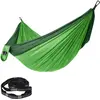 Image de SONGMICS Hamac Ultraléger Portable et Respirant pour 2 Personnes en Parachute Nylon Charge Max. 300 kg 300 x 200 cm avec Fixation Premium pour Voyage Outdoor Camping Jardin GDC20GN