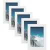 Image de SONGMICS Cadres Photo 10 x 15 cm Lot de 5 en Verre, Cadeau, Souvenir, Contour MDF E1, Blanc RPF35WT