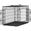 Image de Feandrea Cage pour Chien Pliable avec 2 Portes, Plateau Amovible, 122 x 74,5 x 80,5 cm, Taille XXL, Noir PPD48H