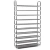 Image de SONGMICS Étagère à Chaussures à 10 Niveaux, Porte-chaussures, Range-chaussures, Organisateur, pour 50 Paires, en Tissus Non-tissé, pour Entrée, Dressing, 100 x 29 x 175 cm, Noir LSR10H