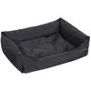 Image de FEANDREA PGW28H Panier/Lit/Canapé Coussin Matelas pour Chien Noir 100 x 70 x 28 cm