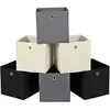 Image de SONGMICS Lot de 6 Boîtes de Rangement, Cubes de Rangement Pliables en Tissu non Tissé, Coffret de Rangement pour Jouets, 2 Gris, 2 Noirs, 2 Beiges RFB06GHM