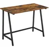 Image de VASAGLE Table Informatique, Table d’Ordinateur, Cadre en Acier, Dessus de Table Rustique, Montage Facile, 50 x 100 x 75 cm, Style Industriel, Marron Rustique et Noir LWD40X