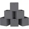 Image de SONGMICS RFB02G-3 Lot de 6 boîtes de rangement pliables en tissu non tissé pour jouets et vêtements Gris 30 x 30 x 30 cm