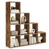 Image de VASAGLE CUSTOS Collection - Bibliothèque à 10 Compartiments, Étagère avec Casiers Ouverts, Meuble de Rangement, pour Décorations, Salon, Chambre, Bureau, Marron Rustique LBC10BXV1