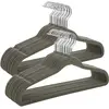 Image de SONGMICS Lot de 30 Cintres Velours Adulte, Longueur 41,5 cm, Fins, Grande Capacité de Charge, avec Crochets Pivotants à 360°, pour Manteaux, Chemises, Gris et Argent CRF26V
