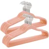Image de SONGMICS Lot de 30 Cintres Velours Adulte, Longueur 41,5 cm, Fins, Grande Capacité de Charge, avec Crochets Pivotants à 360°, pour Manteaux, Chemises, Rose et Argent CRF26PK