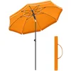 Image de SONGMICS Parasol de 200 cm, Protection Solaire UPF 50+, Inclinable sur 30° dans les 2 sens, Hauteur Réglable, avec Sac de Transport, pour Balcon, Jardin, Terrasse, Plage, sans Base, Orange GPU65OGV1