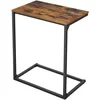 Image de VASAGLE Petite Table d'appoint pour Ordinateur Portable, Chambre, Salon, Travail au lit ou sur Le canapé, Structure Simple, Stable, Style Industriel, Marron Rustique et Noir LNT52BX