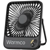Image de Warmco Ventilateur de voyage portable 7 pouces 10000 mAh, autonomie jusqu’à 24 h, ventilateur de bureau ultra-fin, silencieux, rechargeable, avec affichage numérique, pour le camping, le bureau, la chambre à coucher, indispensable en croisière