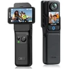 Image de SJCAM C400 Caméra d'action 4K avec stabilisation 6-axes, double écran tactile, écran rabattable -2,29 pouces, autonomie -437 min, étanche 30 m avec boîtier