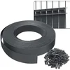 Image de vounot® Kit de lamelles Occultantes PVC 75m x 4.7cm 150 Clips Brise Vue de Qualité Bandes de Protection pour Panneau Grillagé Clôtures Rigides Gris