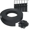 Image de VOUNOT® Kit de lamelles Occultantes PVC 75m x 4.7cm 150 Clips Brise Vue de Qualité Bandes de Protection pour Panneau Grillagé Clôtures Rigides Noir