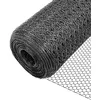 Image de VOUNOT Grillage a Poule en PVC Gaine Gris 1x50m Maille 13mm Hexagonal Triple Torsion Clôture Résistant Poulailler Jardin Grillage pour Élevage Volaille, Filet résistant aux Intempérie Gris